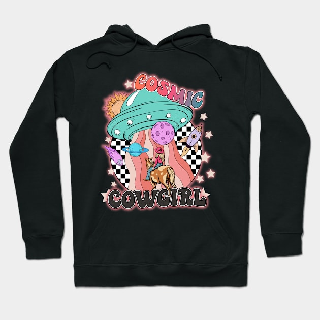 Cosmic Cowgirl Hoodie by PlayfulPrints